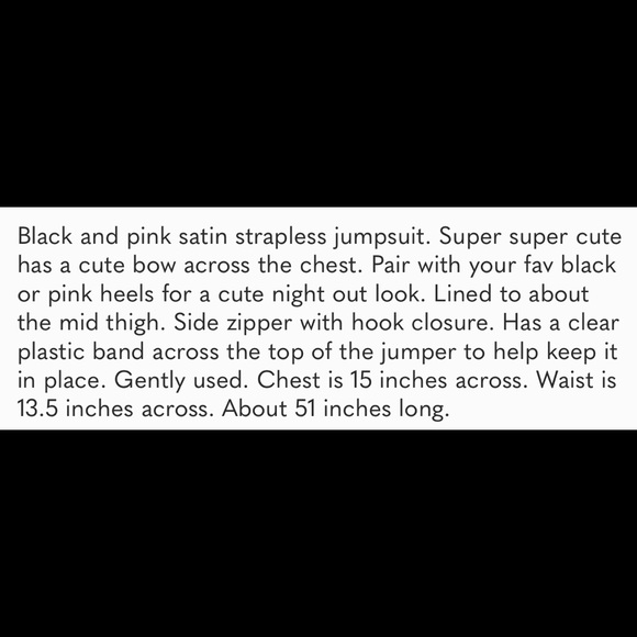 Beautiful satin pink and black jumpsuit - Picture 4 of 5